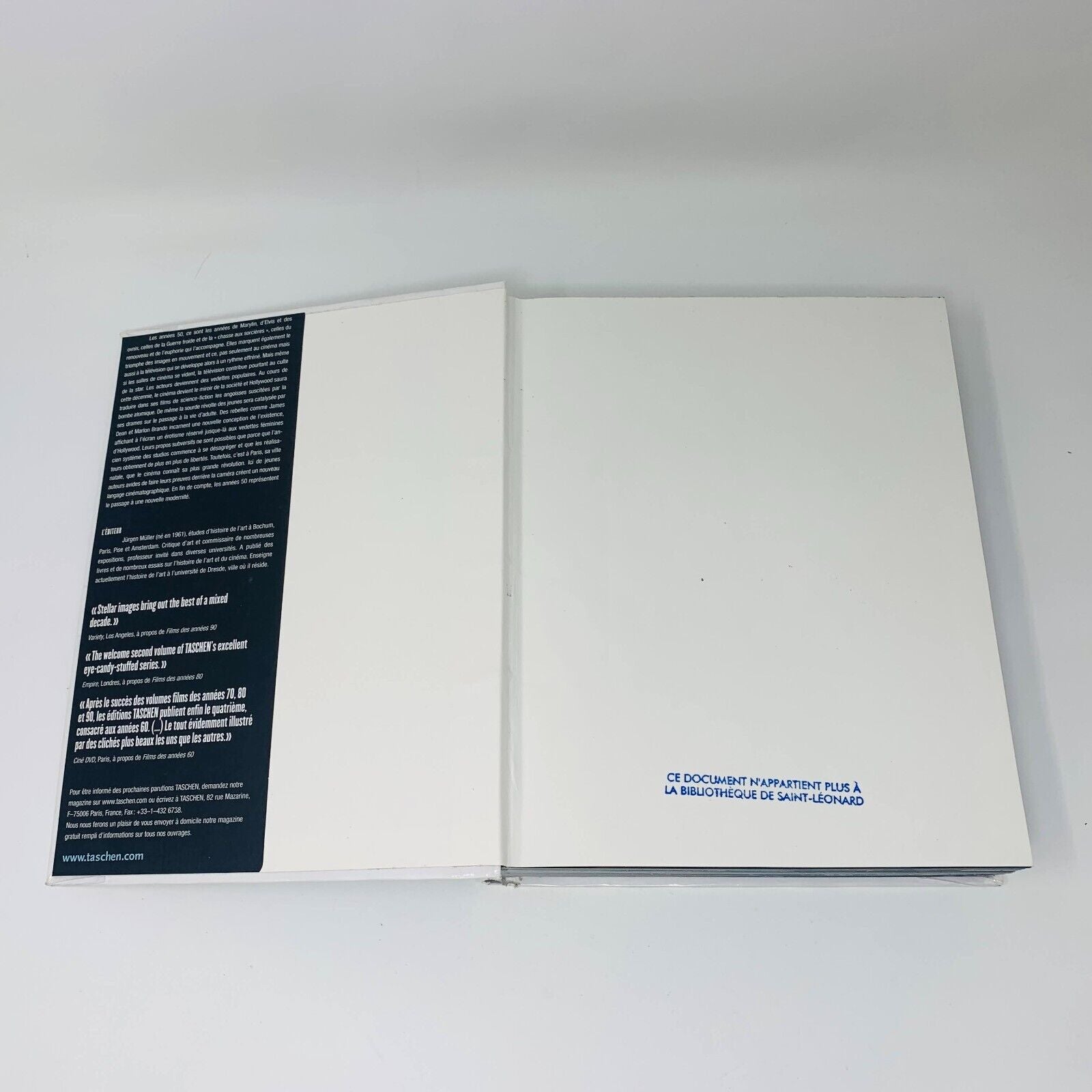2005 Films des Années 50 Taschen de Jürgen Müller Livre de Bibliothèque Retiré