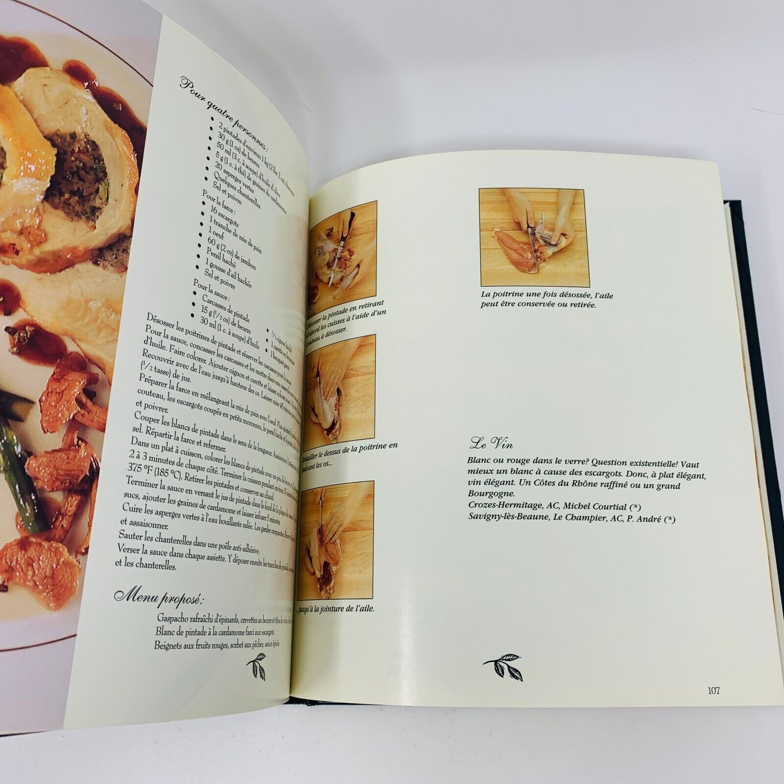 1995 Comme au Château Frontenac de Jean Soulard Livre de Recettes Cuisine Québec