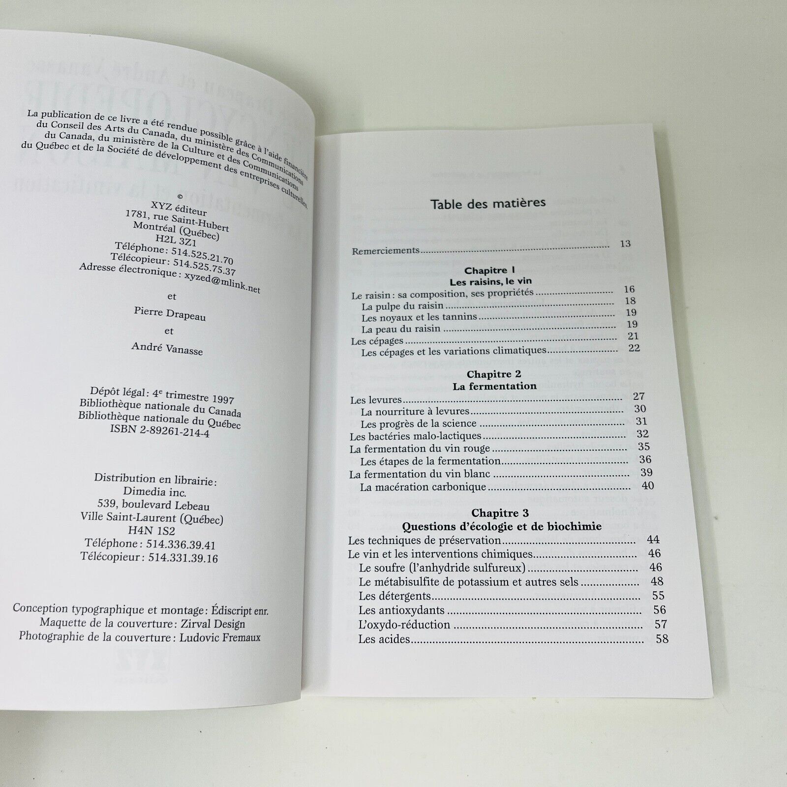 L'Encyclopédie du Vin Maison #1 Fermentation et Vinification de Drapeau/Vanasse