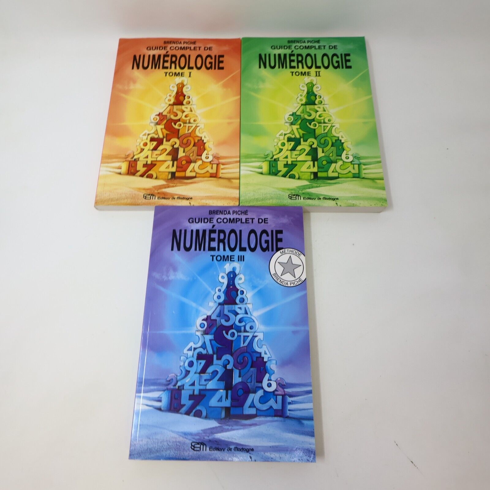 Guide Complet de Numérologie #1-3 Lot 3 Livres Brenda Piché Français French 80s