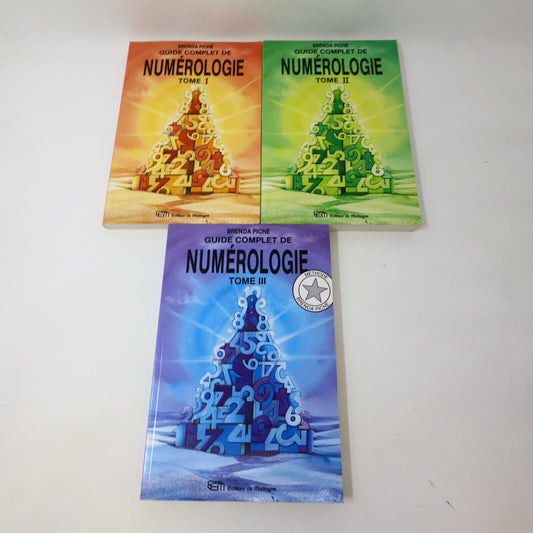 Guide Complet de Numérologie #1-3 Lot 3 Livres Brenda Piché Français French 80s