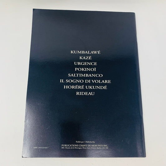 1993 Saltimbanco Cirque du Soleil Songbook Show Music René Dupéré Piano Vocal