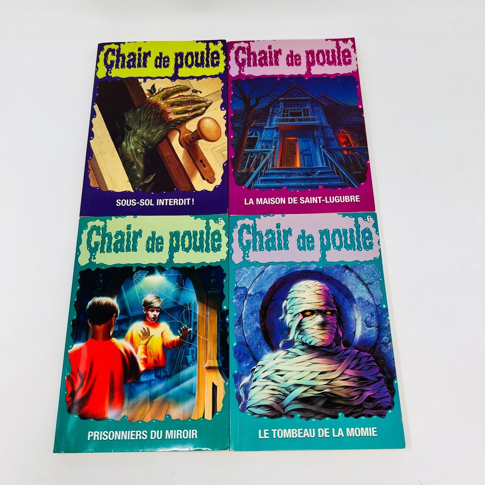 8x Chair de Poule EH Lot French Goosebumps Français R.L. Stine 90s Plage Hantée