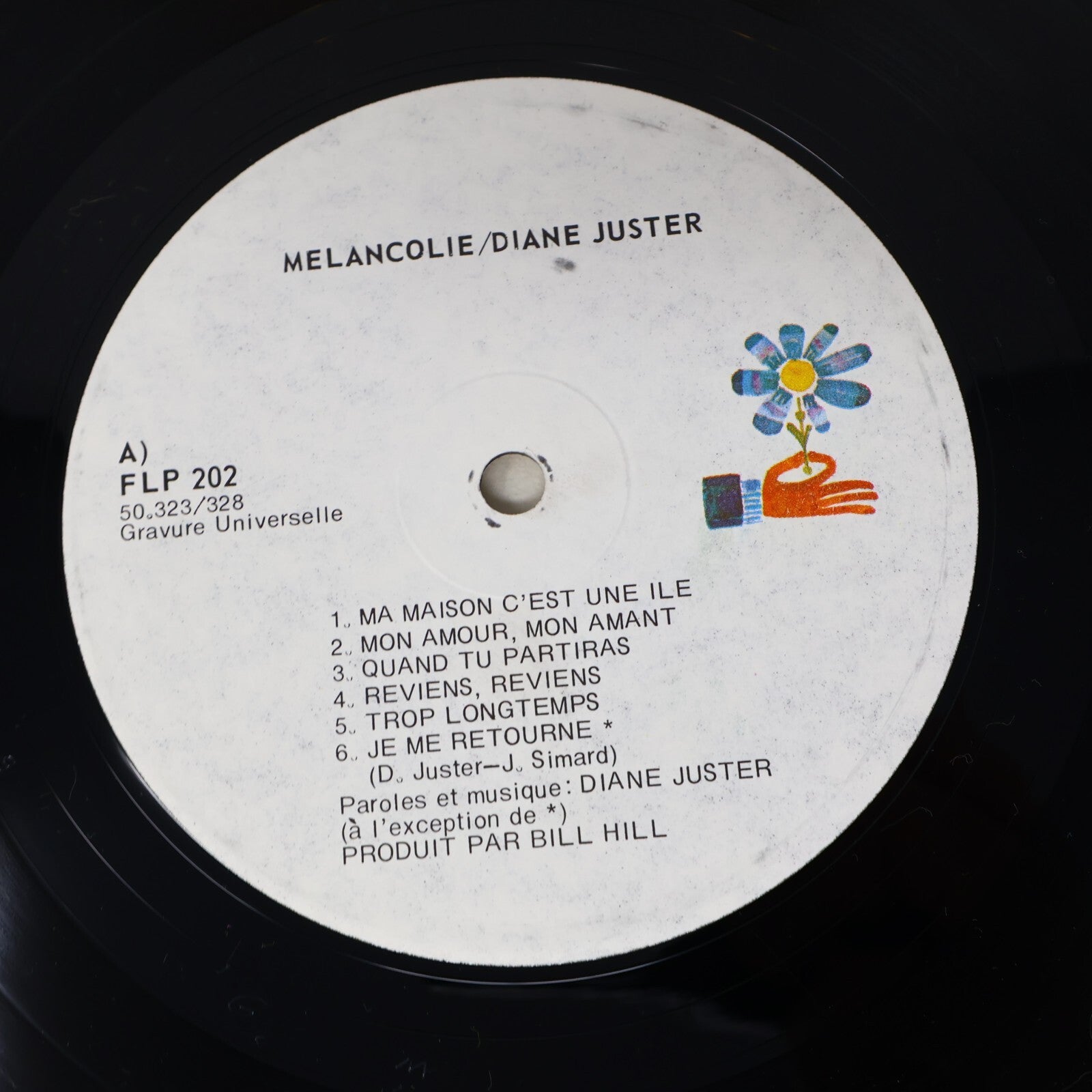 Diane Juster Mélancolie Disque LP Record Vinyl 1974 Fleur FLP 202 Pop Chanson