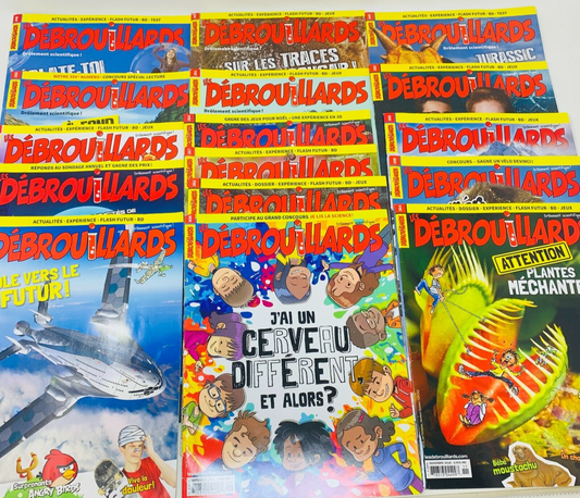 16x Les Débrouillards Magazines Enfants Français 2015-20 Années Incomplètes Lot