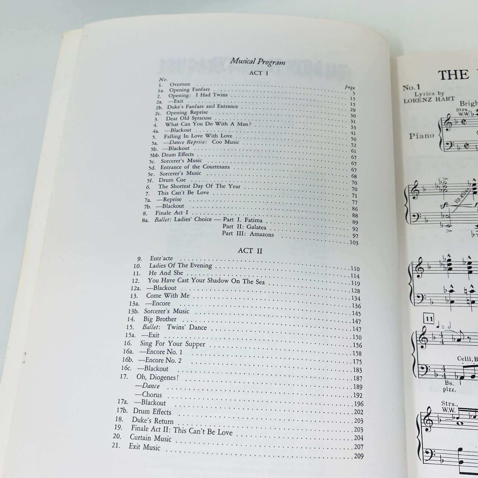 The Boys from Syracuse Vocal Score Richard Rodgers/Lorenz Hart Chappel Paperback