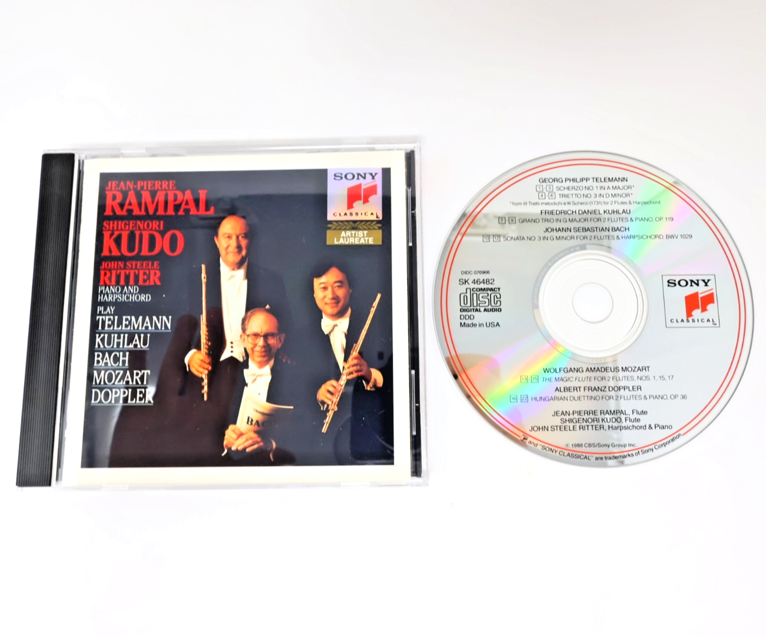 Rampal & Kudo Play Telemann/Kuhlau/Bach/Mozart/Doppler CD Ritter Sony SK 46 482