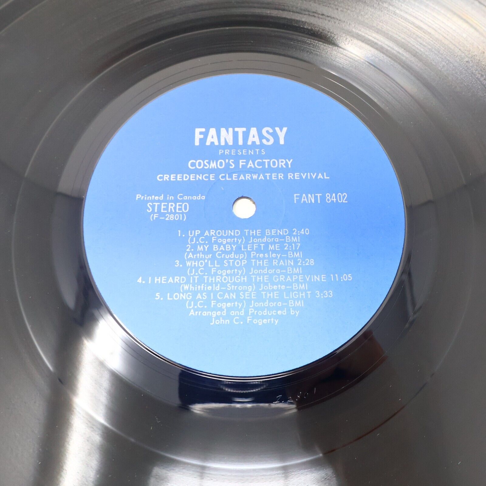 Creedence Clearwater Revival Cosmo's Factory LP Record 8402 Up Around The Bend