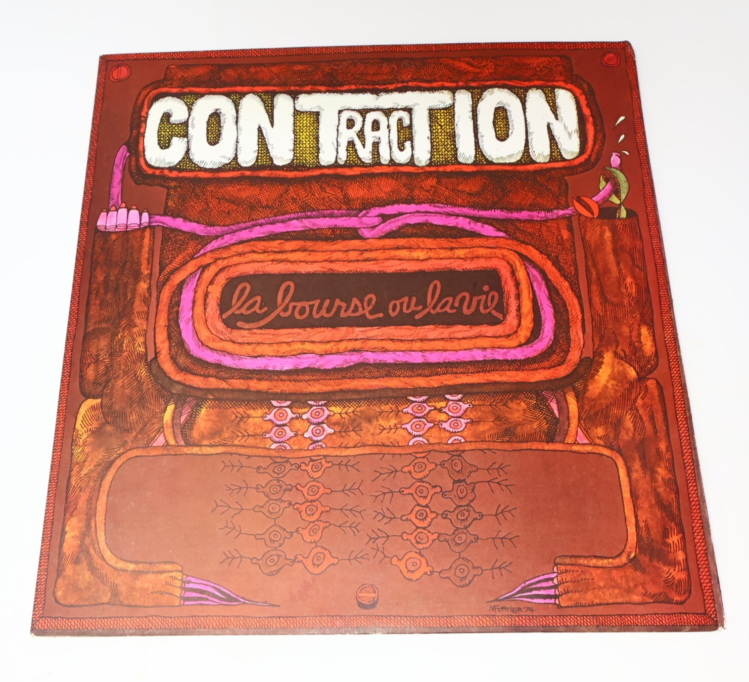Contraction La Bourse Ou La Vie Disque LP 1974 Record Prog Rock Deram XDEF-106