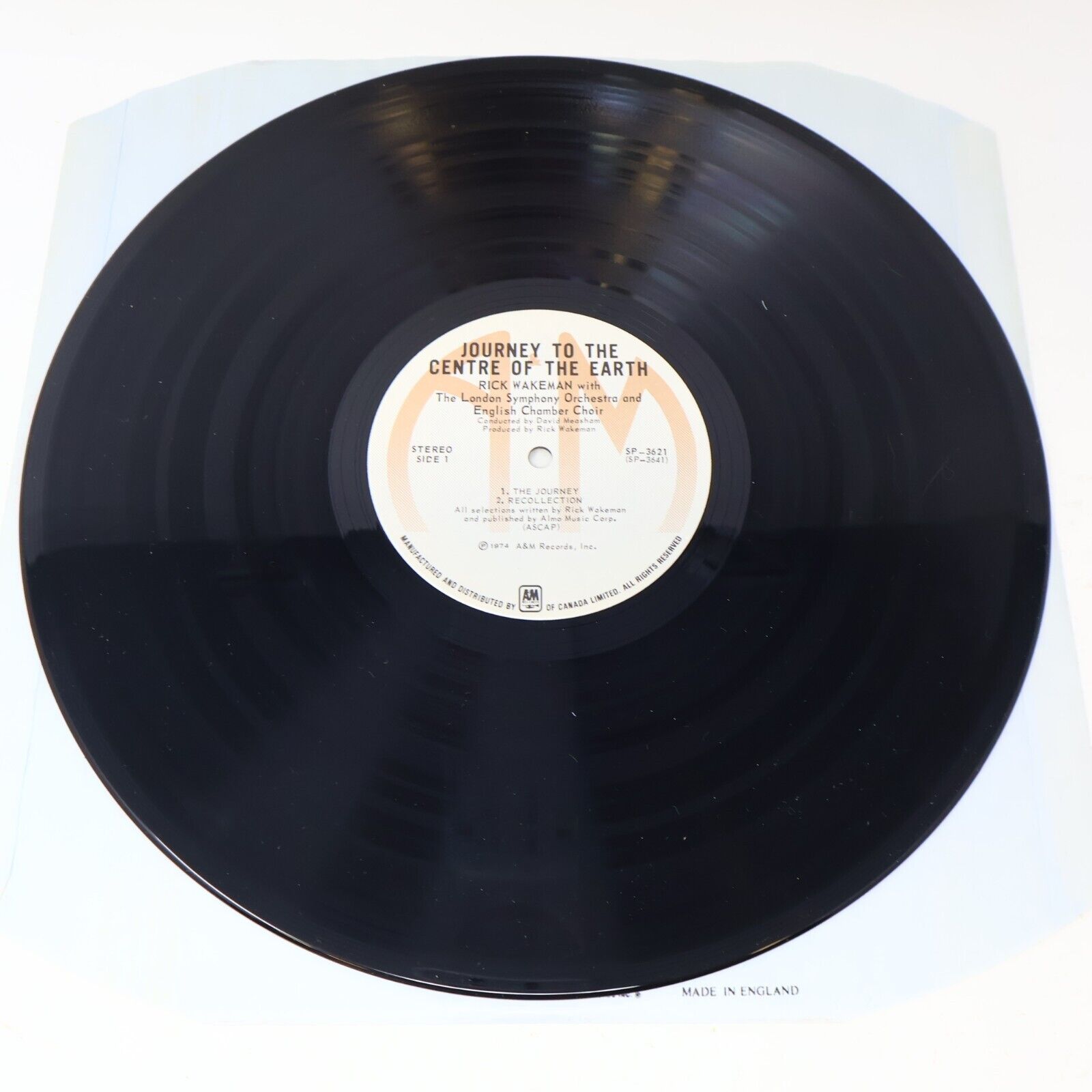 Rick Wakeman Journey To The Centre Of The Earth LP 1974 SP-3621 Record + Booklet