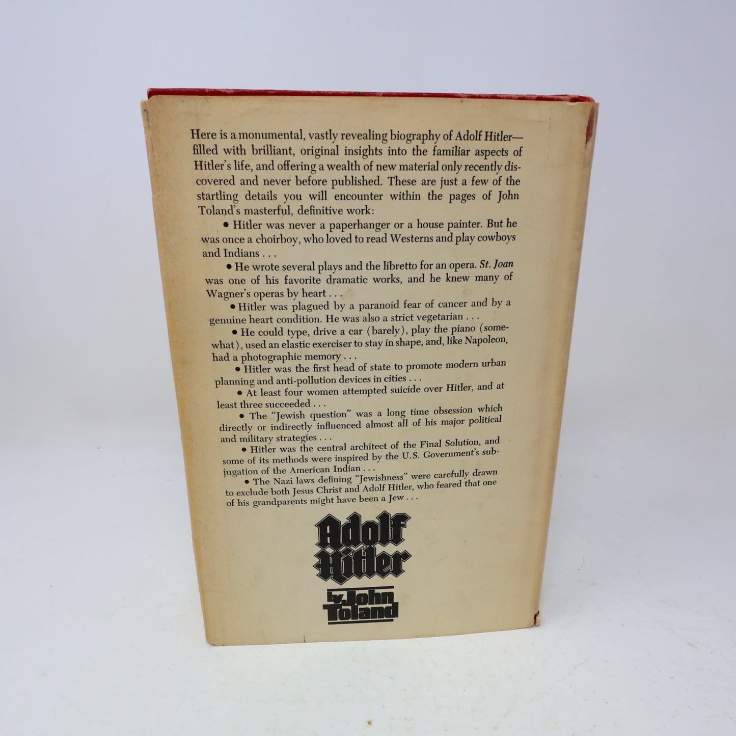 1976 Adolf Hitler Volume 2 John Toland Biography Memoir History Doubleday 70s HC