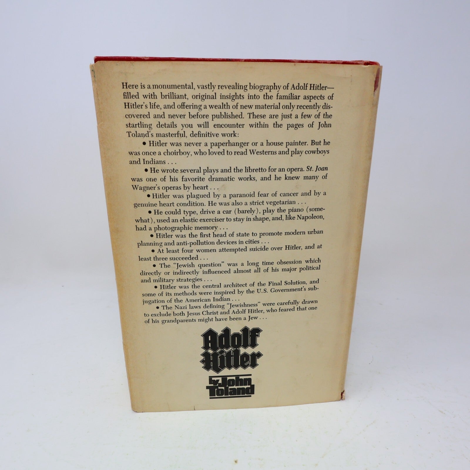 1976 Adolf Hitler Volume 2 John Toland Biography Memoir History Doubleday 70s HC