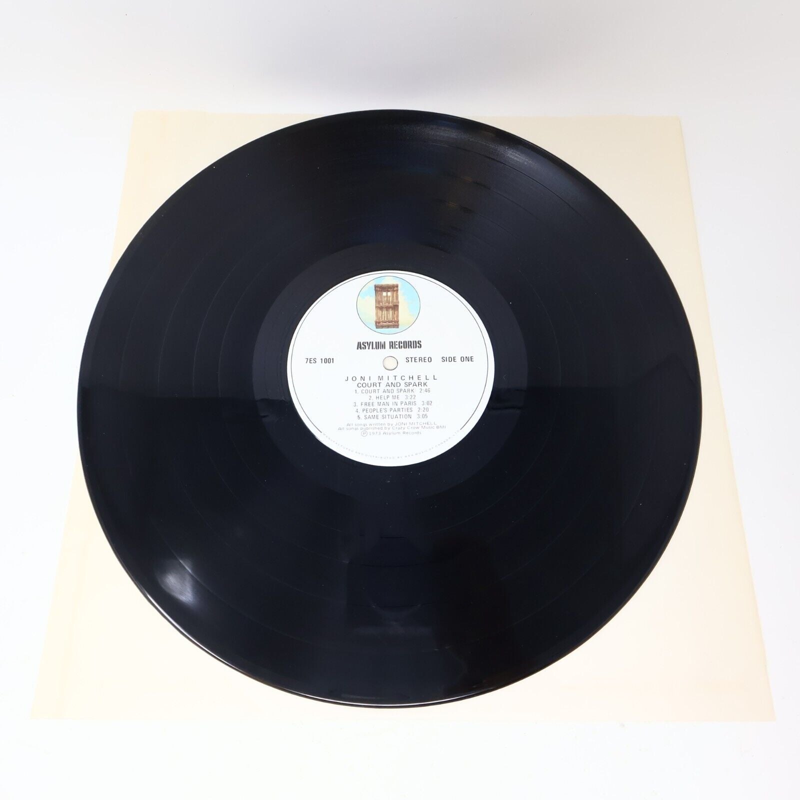 Joni Mitchell Court And Spark LP Record Vinyl 7E-1001 Canada 1974 Help Me VG+