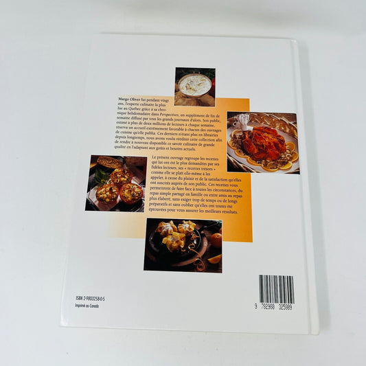 1992 La Bonne Cuisine de Margo Oliver Recettes Hb & Cie Français Livre Hardcover