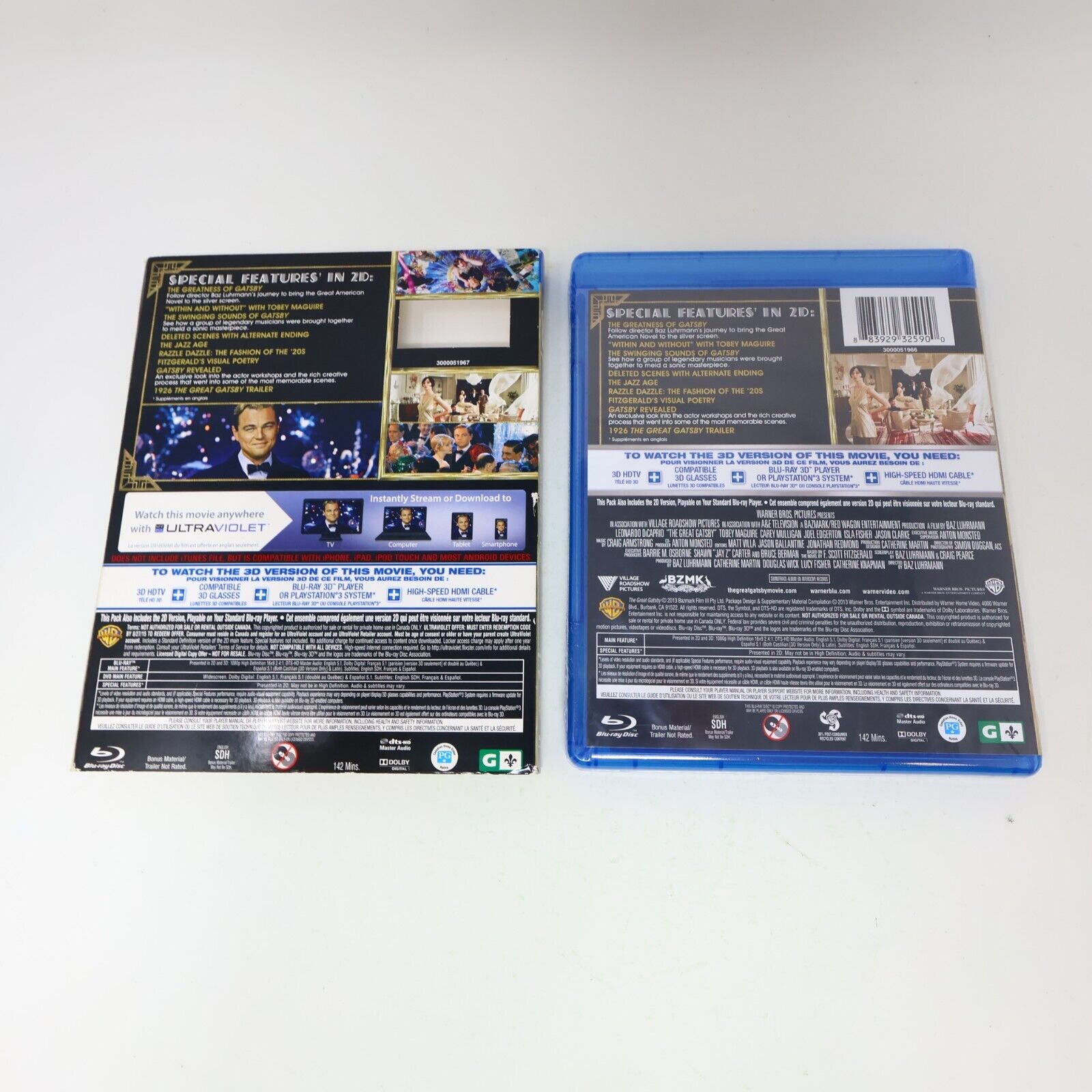 The Great Gatsby Blu-ray 3D/DVD 2013 NTSC 16:9 Factory Sealed Leonardo DiCaprio