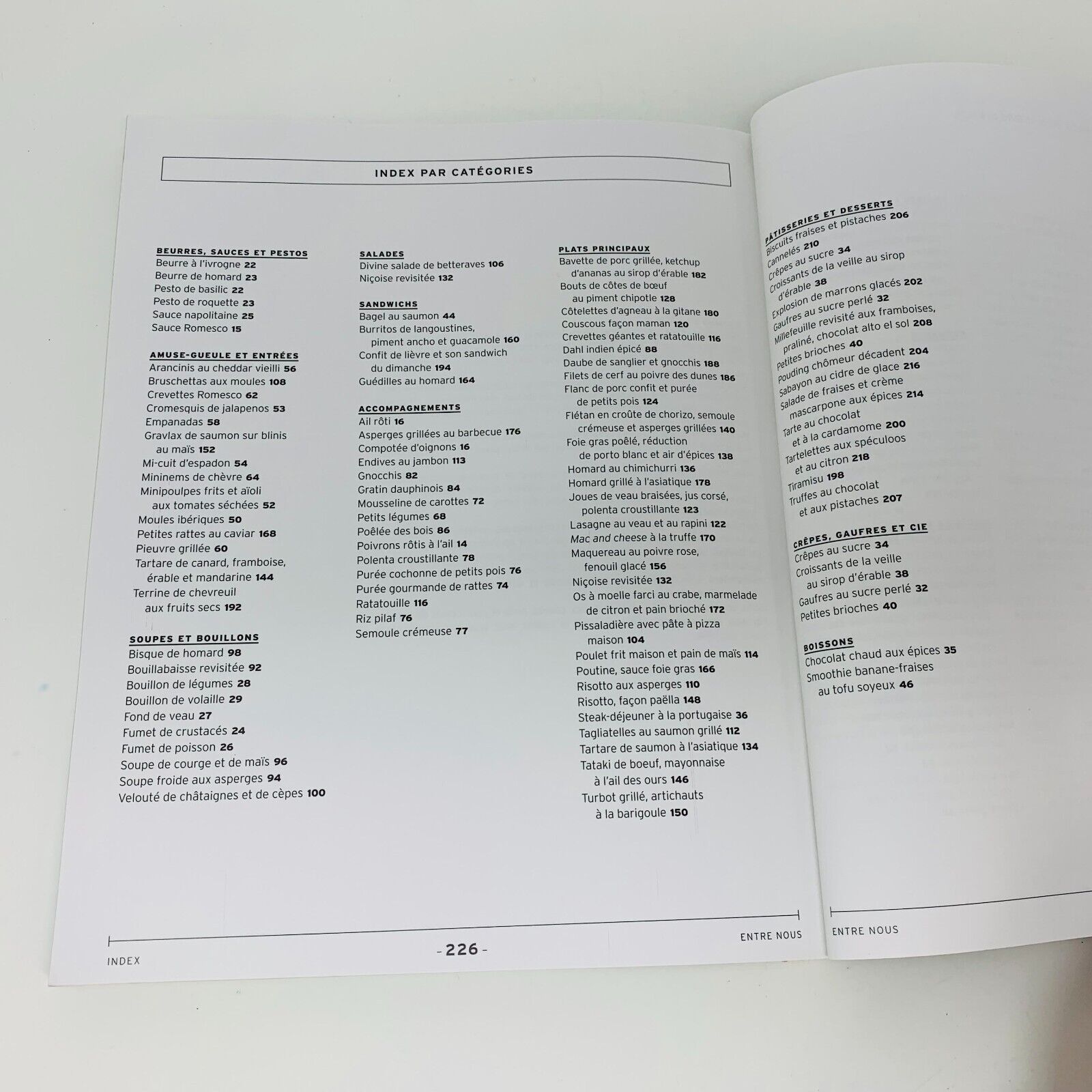 2013 Entre Nous de Jonathan Garnier Livre de Recettes Cuisine Signé en Français