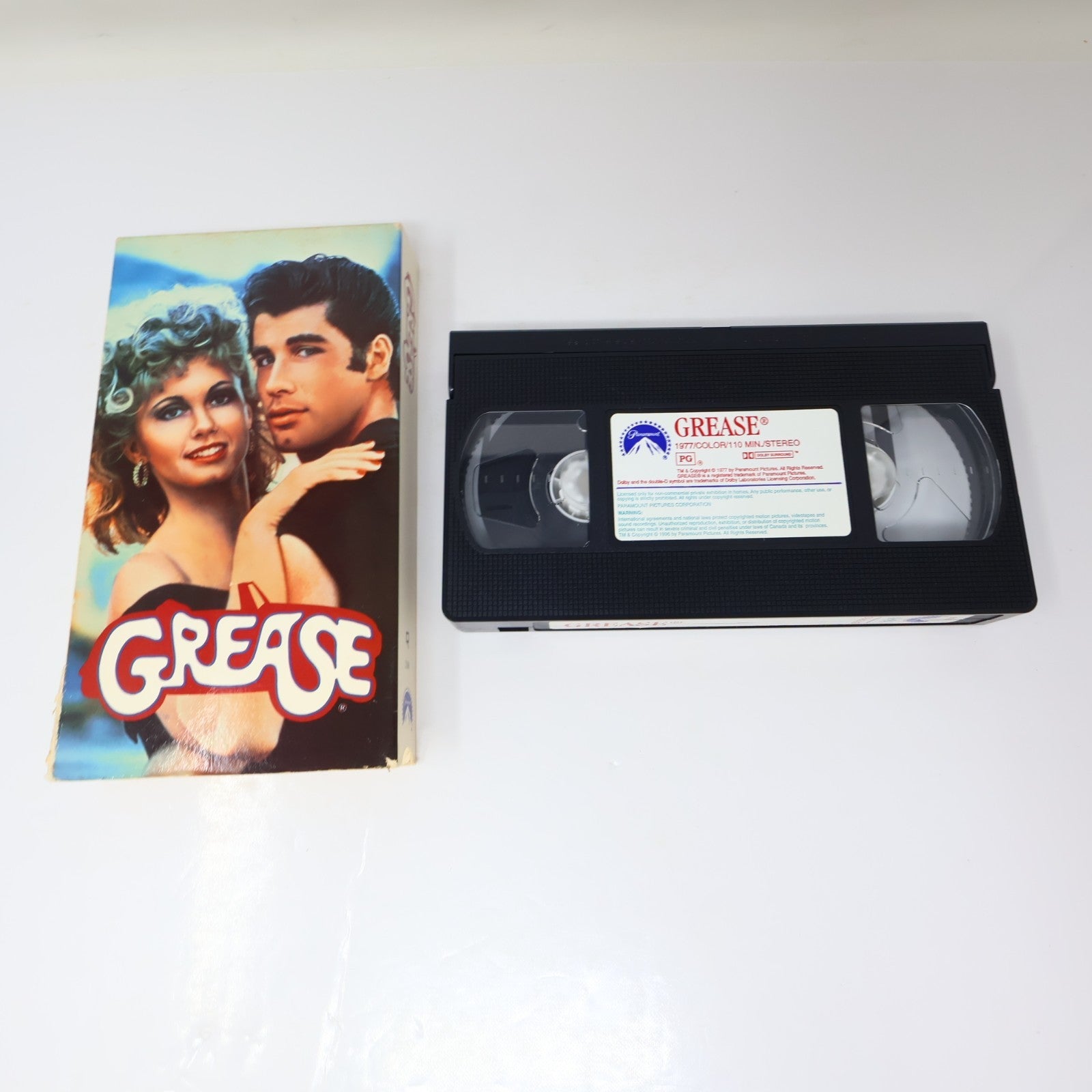 Grease #1-2 VHS Lot Olivia Newton-John/Travolta/Caulfield/Michelle Pfeiffer NTSC