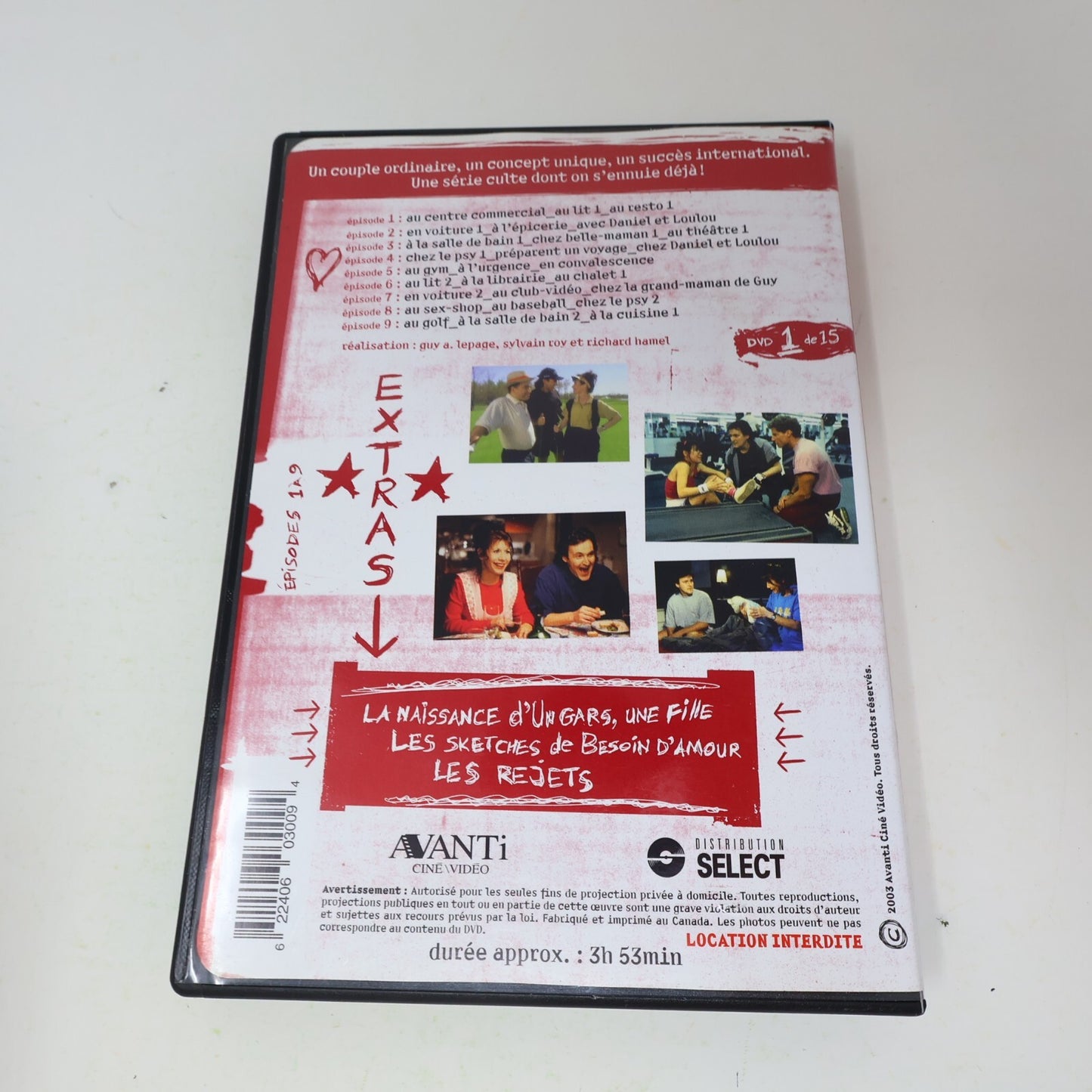 Un Gars un Fille #1-5 7 11-12 Lot 8 DVD Guy A. Lepage/Sylvie Léonard Série Télé