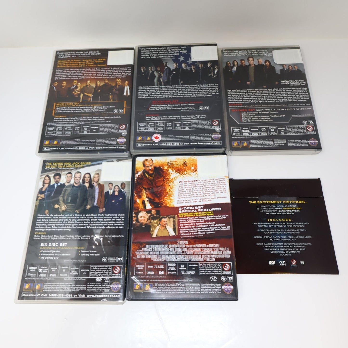 24 The Complete Series DVD Season 1-8 + Redemption + Bonus NTSC 56-Disc English