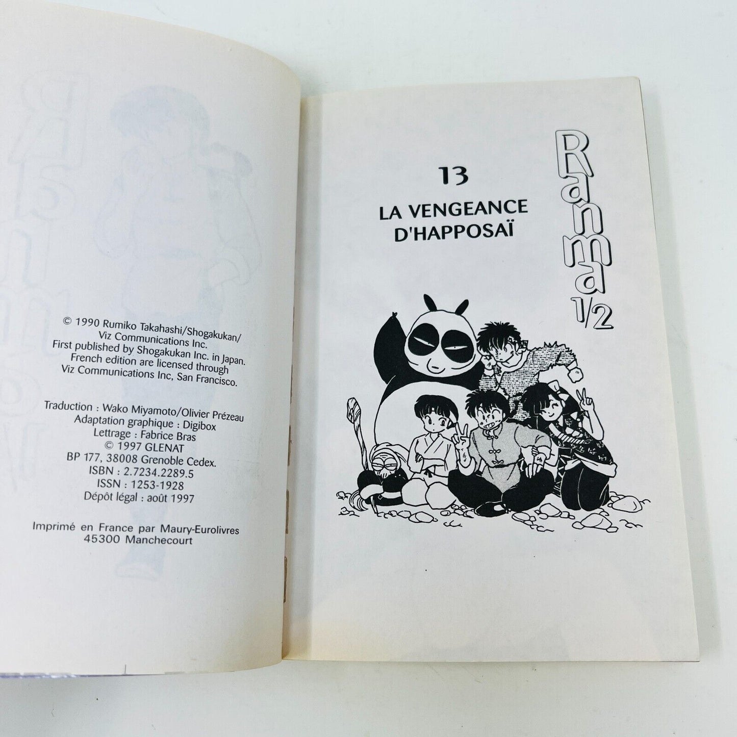 5x Mangas Ranma 1/2 #9-13 Rumiko Takahashi Glénat Français 90s Cordon Bleu Lot
