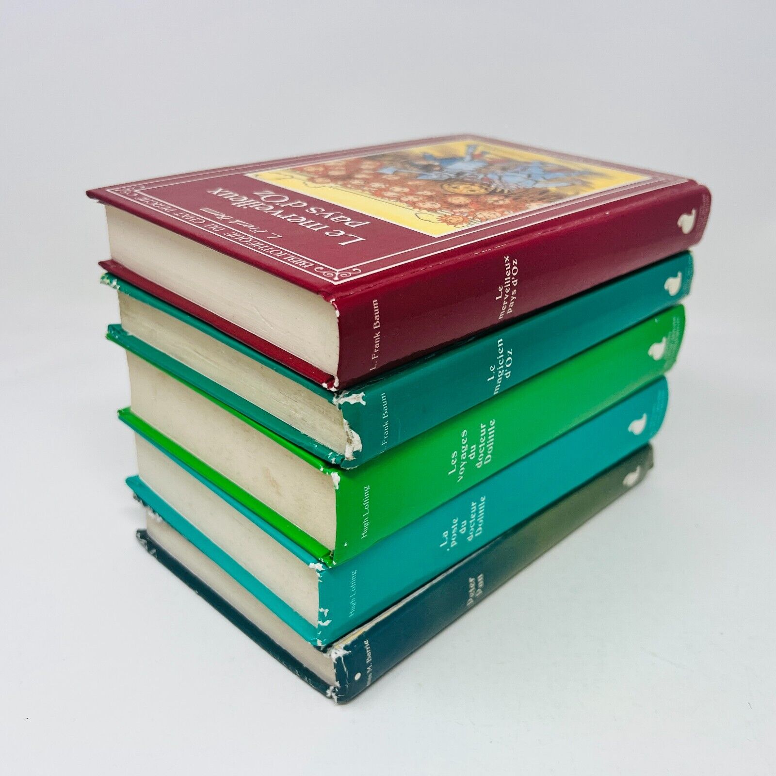 5x Bibliothèque du Chat Perché Oz Peter Pan Docteur Dolittle Lot Livres Français