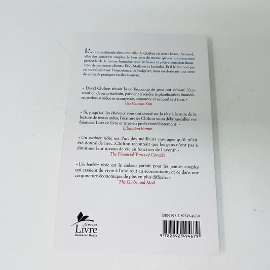 2008 Un Barbier Riche David Chilton Trécarré Français/French Finance Paperback