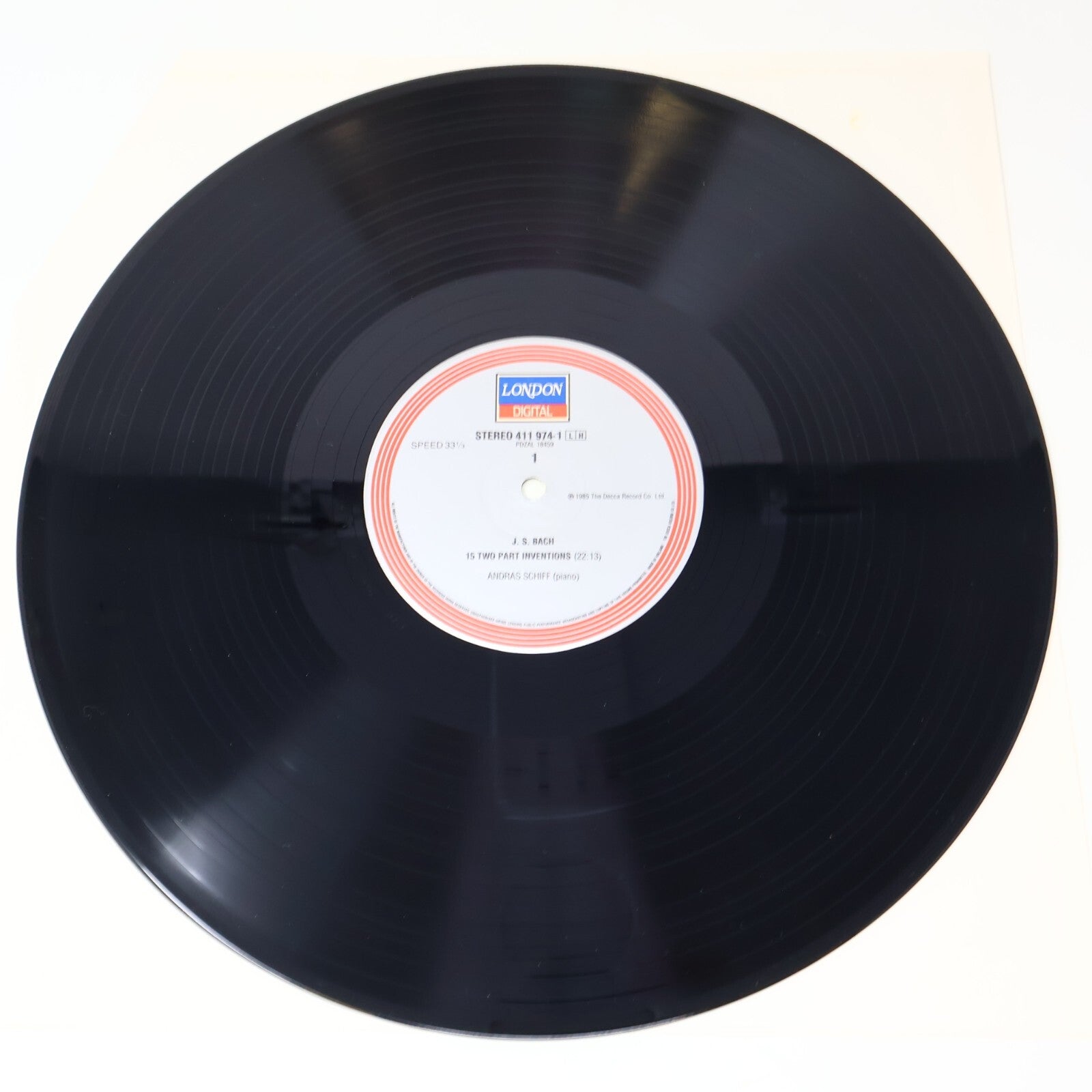 J.S. Bach András Schiff Two-Part/Three-Part Inventions Piano LP Record 411 974-1