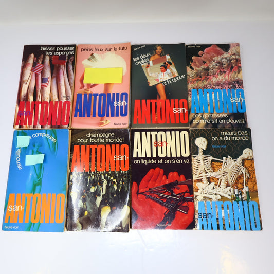San-Antonio Lot 40 Livres Crime et Mystère Policier Thriller Fleuve Noir PB Vtg
