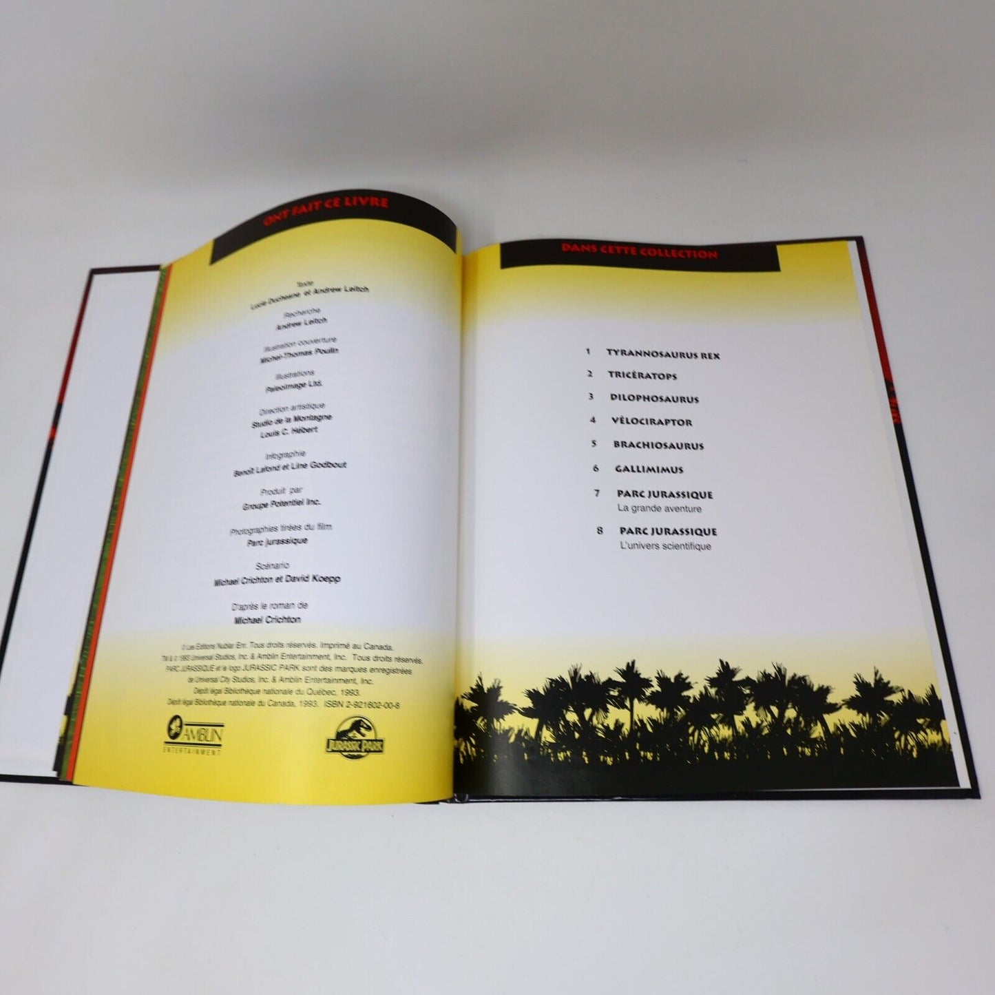 Lot 8 Livres Parc Jurassique #1-8 Jurassic Park Nublar Série Complète Français