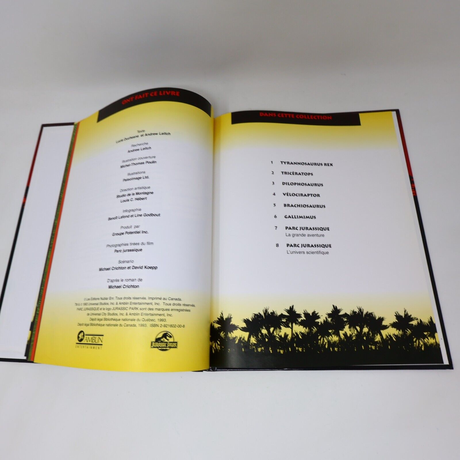 Lot 8 Livres Parc Jurassique #1-8 Jurassic Park Nublar Série Complète Français