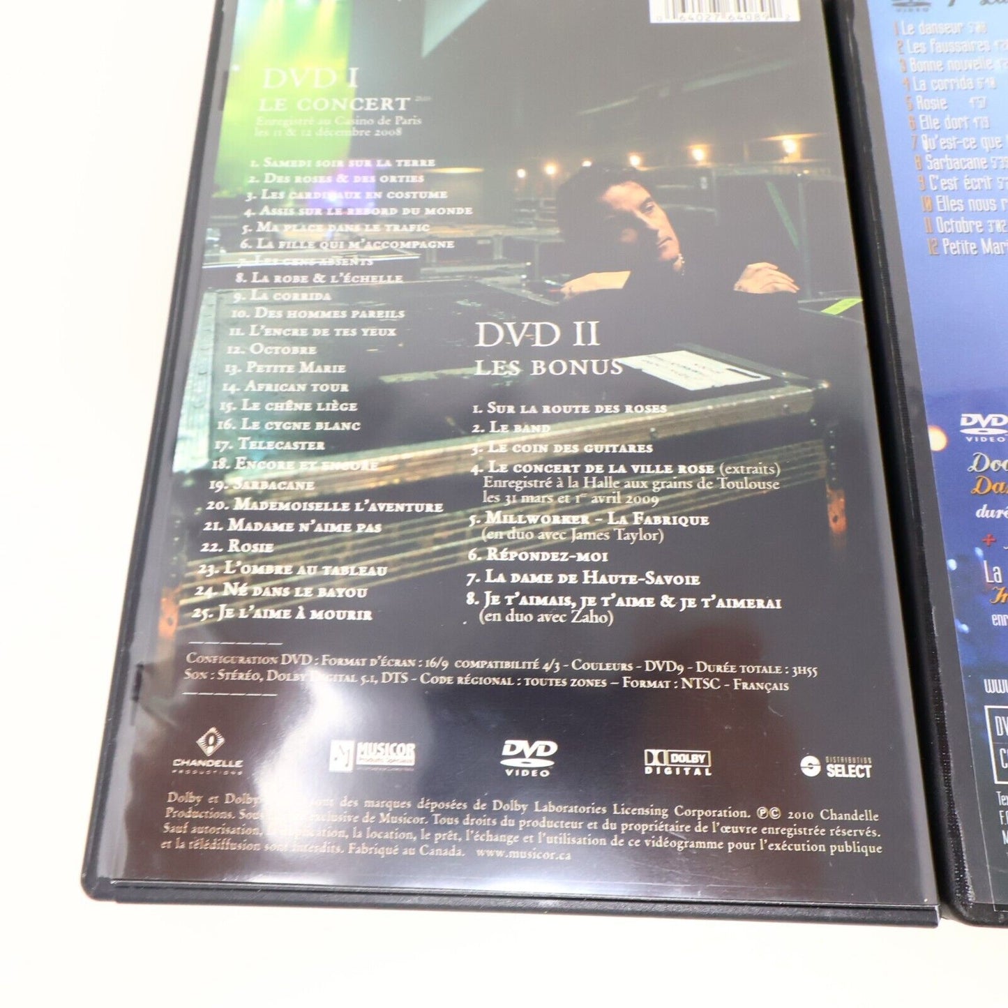 Francis Cabrel La Tournée des Roses et des Orties / Bodegas Lot 2 DVD NTSC Testé