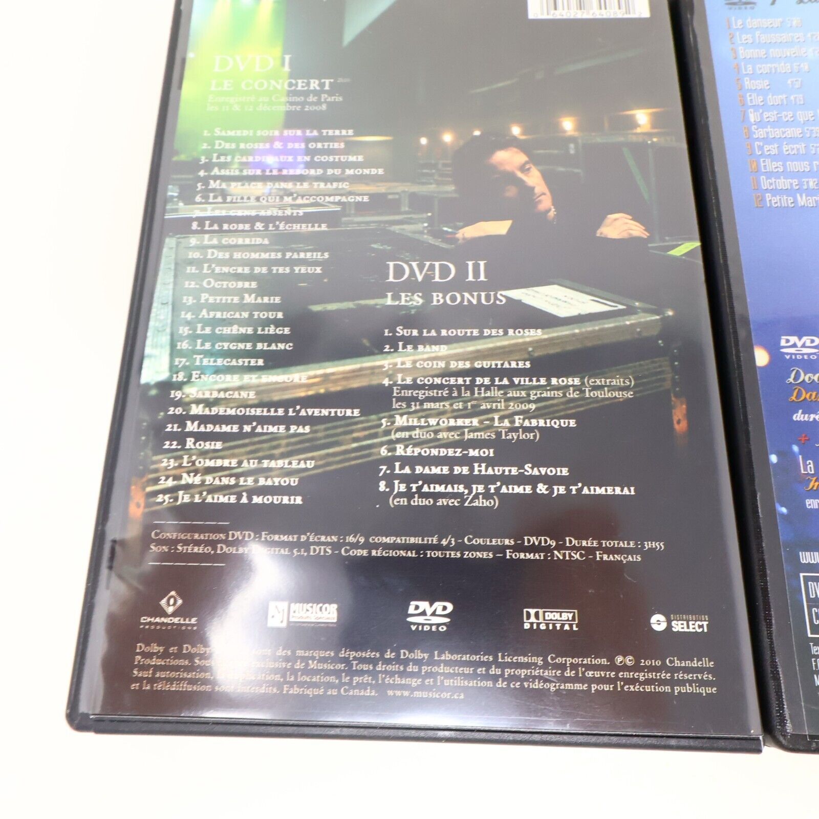 Francis Cabrel La Tournée des Roses et des Orties / Bodegas Lot 2 DVD NTSC Testé