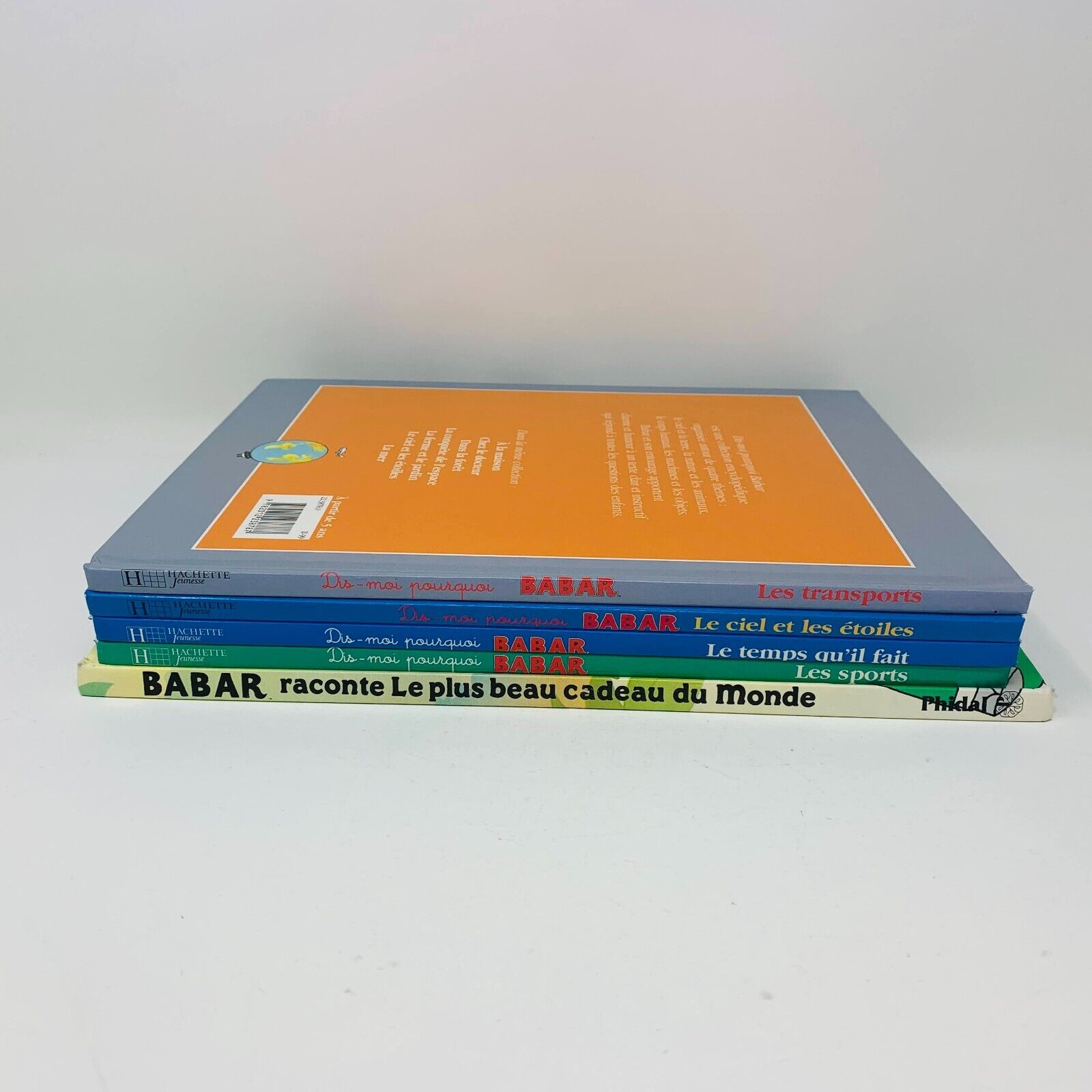 5x Livres Dis moi Babar & Babar Raconte pour Enfants en Français French Children