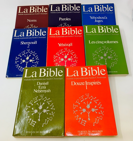 La Bible Traduite Desclée de Brouwer Français André Chouraqui Lot Livres 1970s