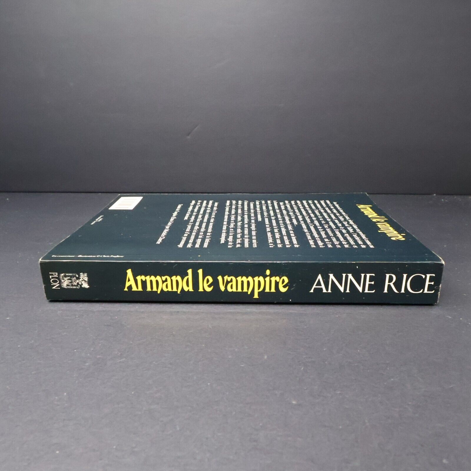 2001 Armand le Vampire de Anne Rice Vampires Plon Français Livre Paperback PB