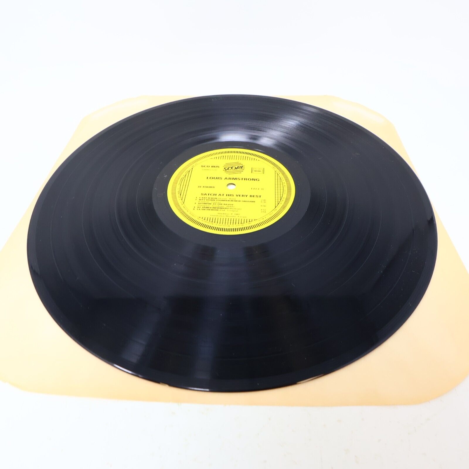 Louis Armstrong Satch at his Very Best LP Vinyl Record SCO 8975 Sleeve in French