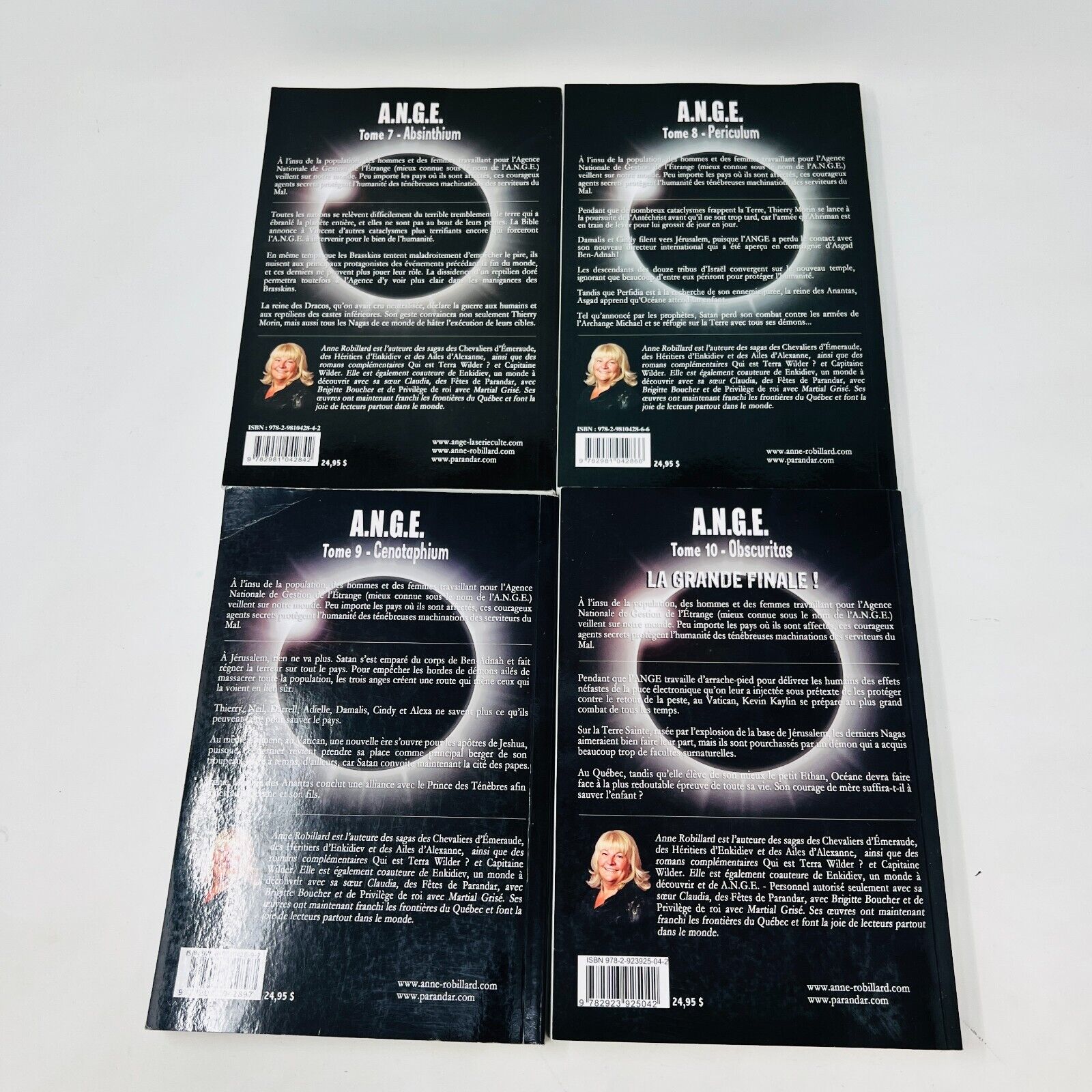 Lot de 10 Livres A.N.G.E #1-10 Anne Robillard Série Complète Antichristus Ange