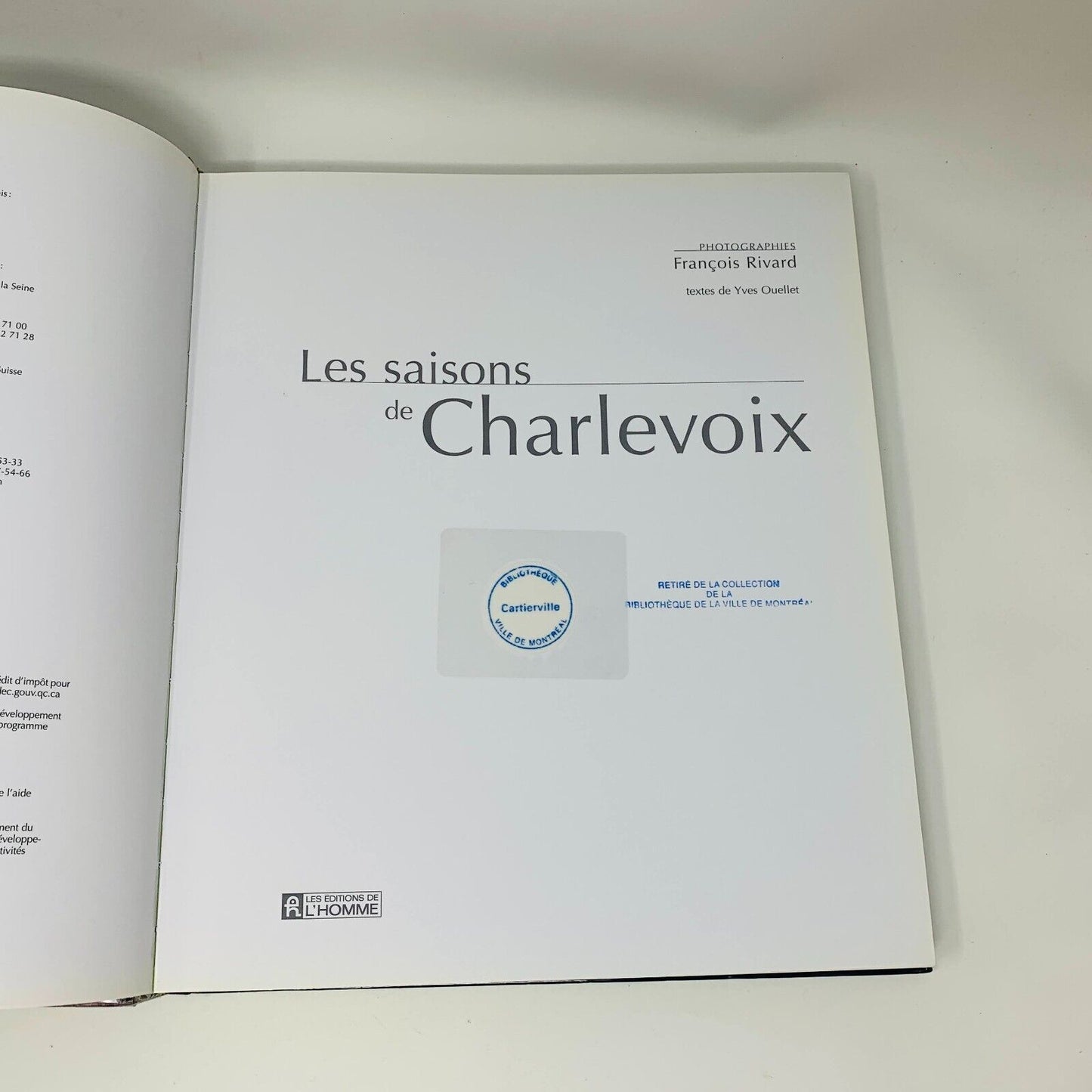 2006 Les Saisons de Charlevoix Québec Yves Ouellet Photographies François Rivard
