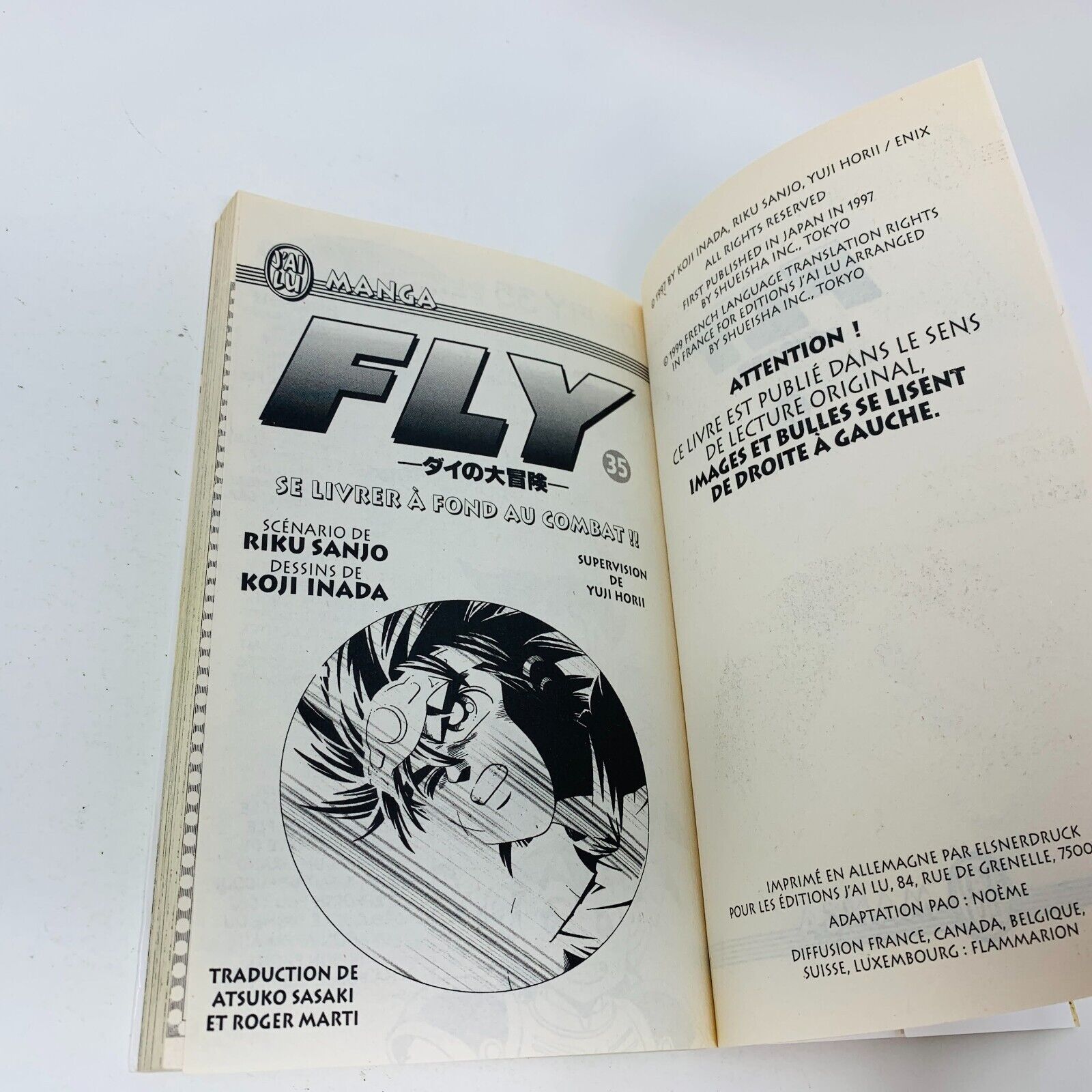 Fly 35-36-37 J'ai Lu Mangas Français Riku Sanjo Koji Inada Dragon Quest Lot de 3