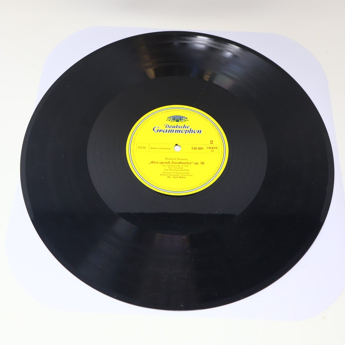 R. Strauss Karl Böhm Also Sprach Zarathustra Op. 30 Berliner LP Record 136 001