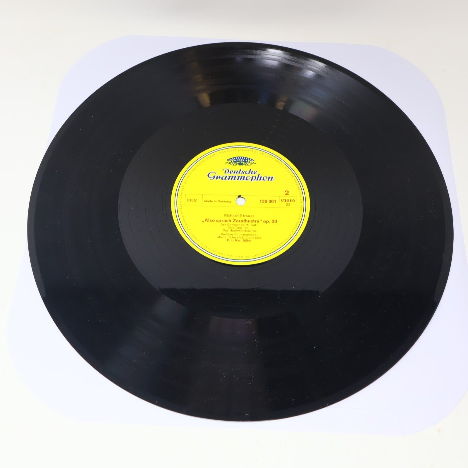 R. Strauss Karl Böhm Also Sprach Zarathustra Op. 30 Berliner LP Record 136 001