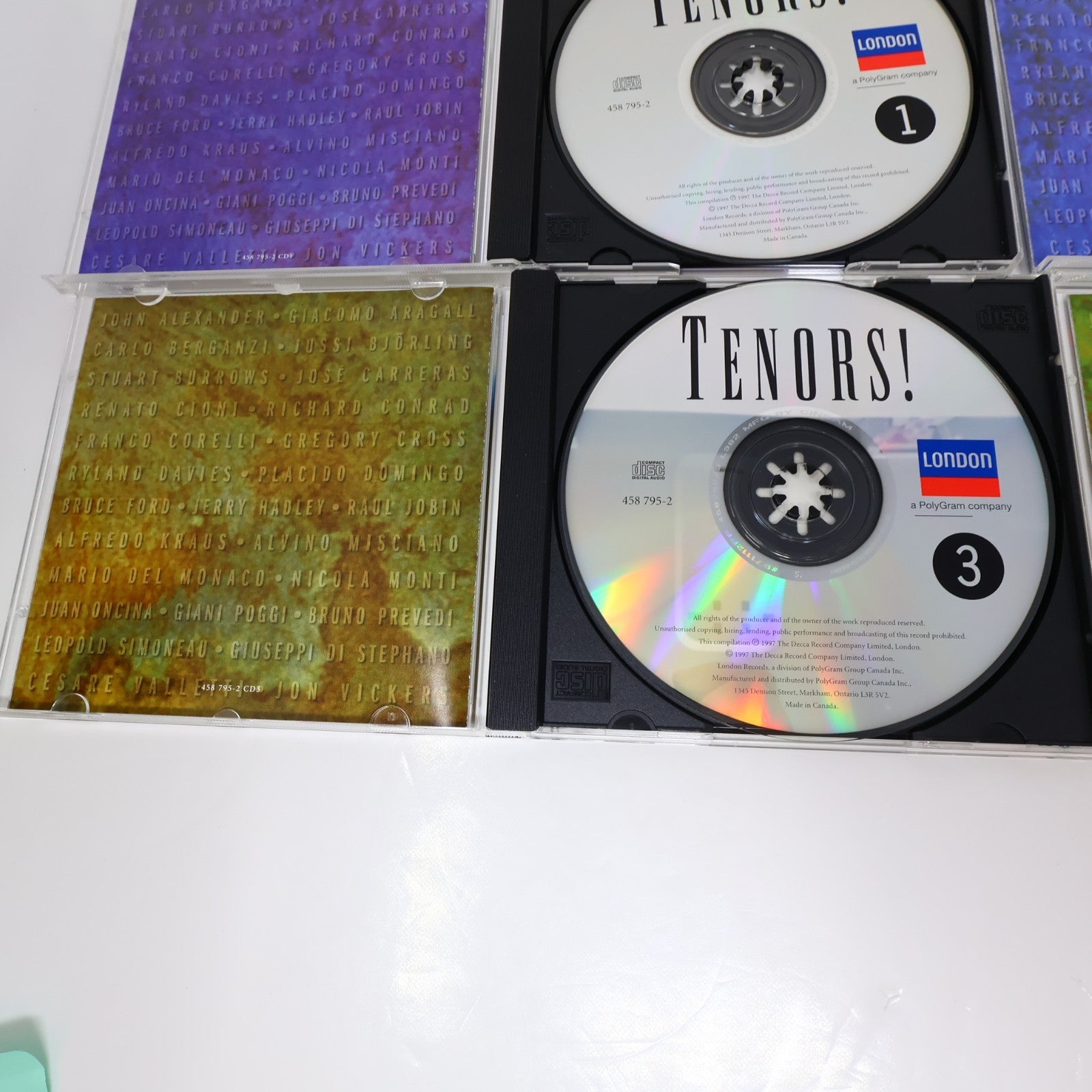 Tenors! 4 CDs Box Set 64 Selections Carreras/Domingo/Raul Jobin London 458 795-2
