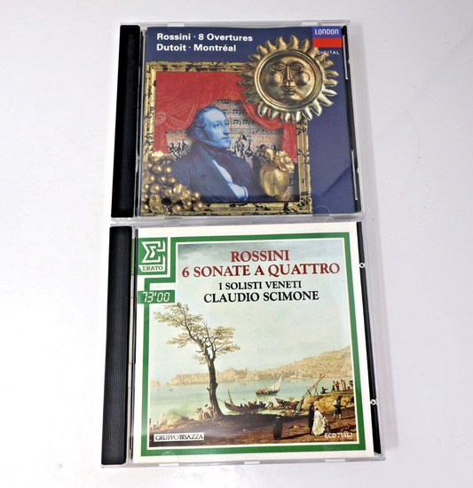 Rossini 2 CD Lot 8 Overtures/6 Sonate a Quattro Charles Dutoit/Claudio Scimone