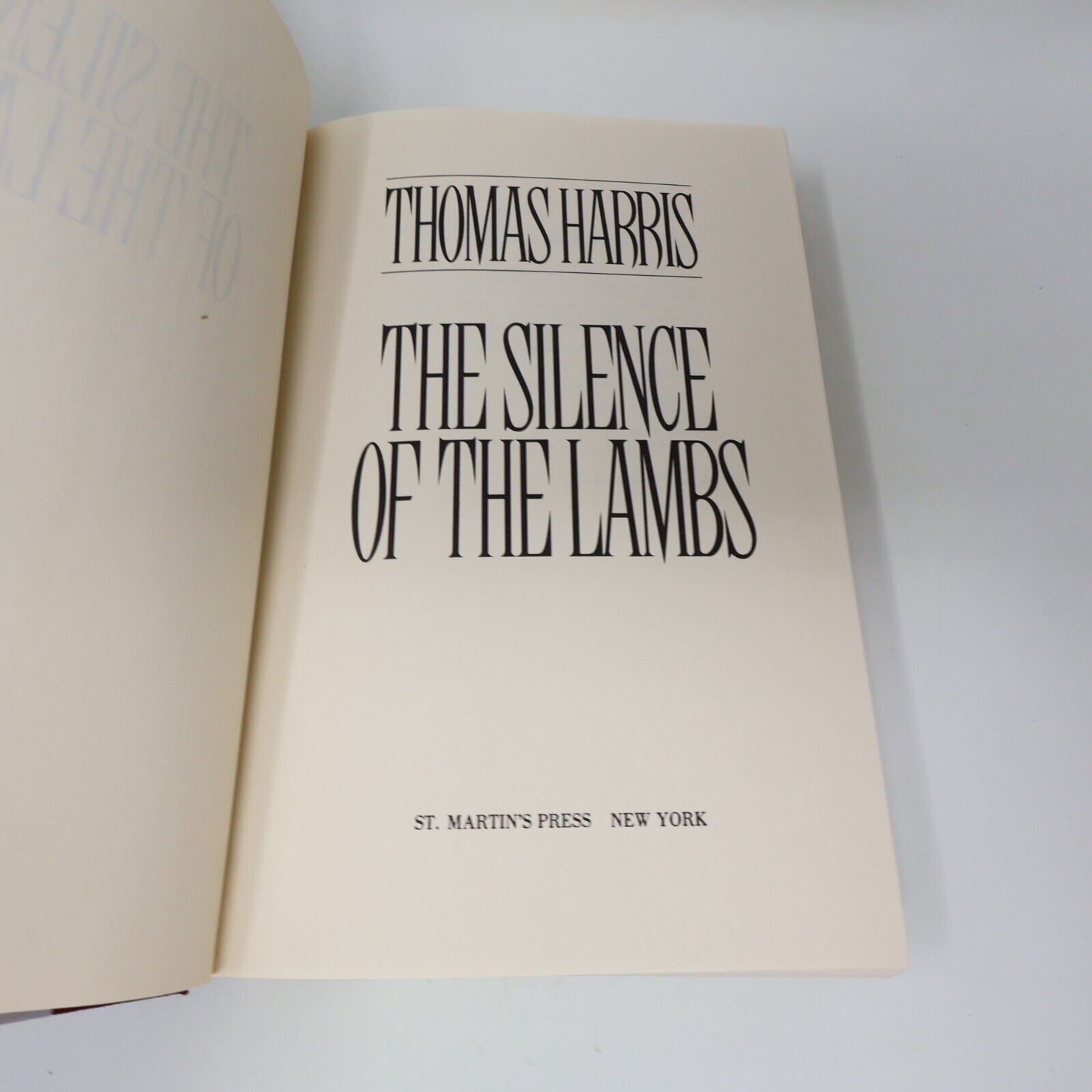 1988 The Silence of the Lambs Thomas Harris 1st Edition Book Club Edition HC 80s