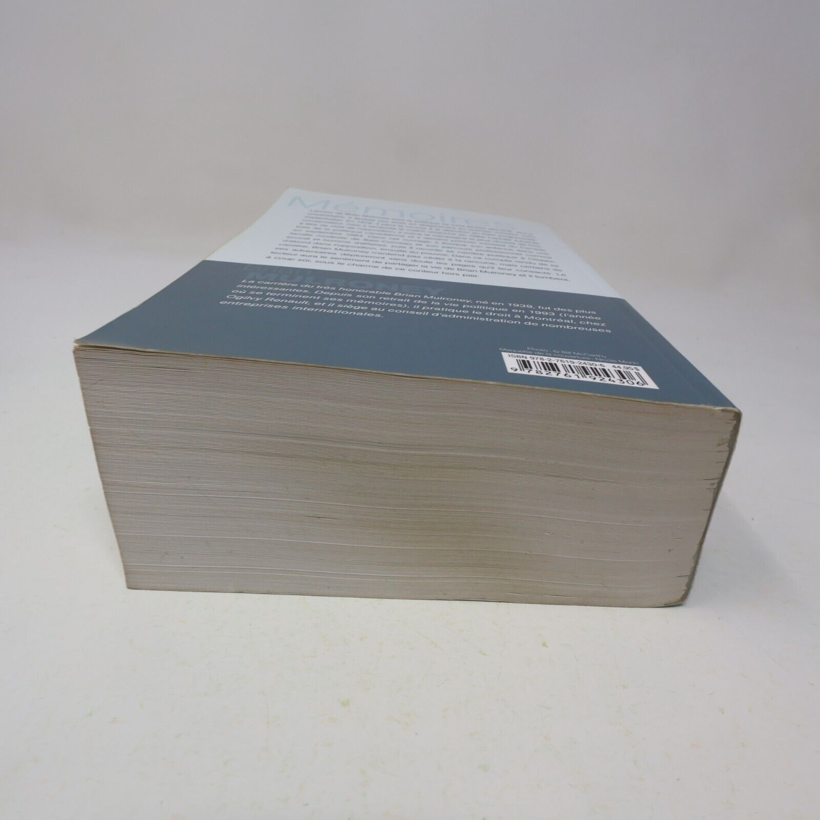 2007 Mémoires Brian Mulroney Biographie Politique Canada De L'homme Français PB