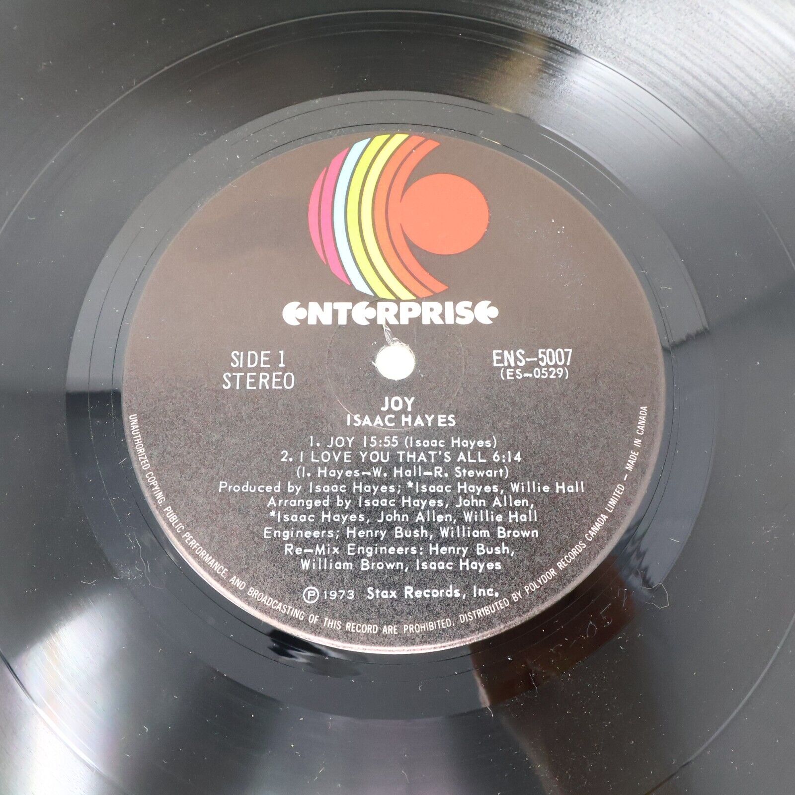 Isaac Hayes Joy LP Record Vinyl 1973 Enterprise ENS-5007 I Love You That's All