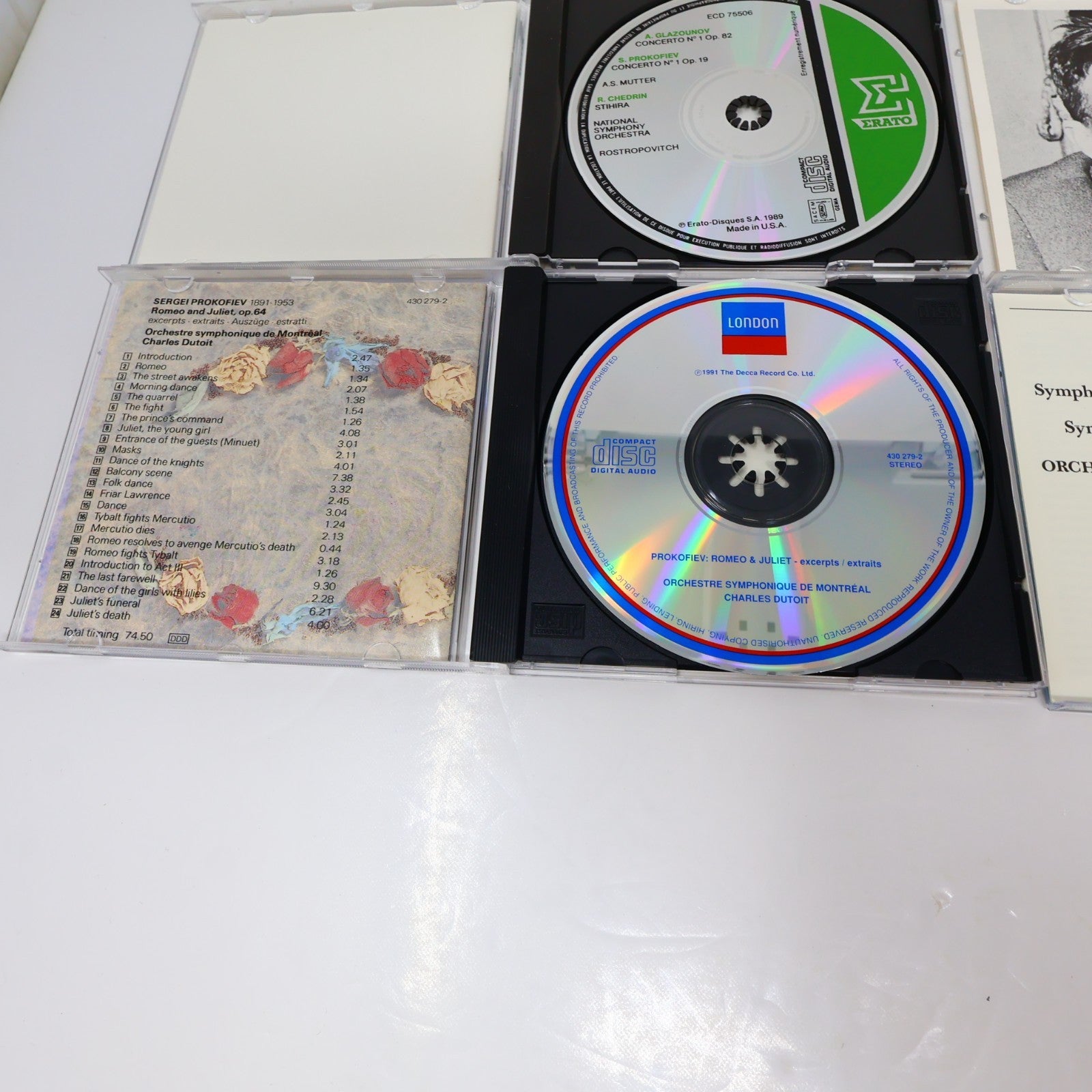 Sergei Prokofiev 9 CDs Lot Symphonies 1 & 5/Romeo & Juliet Excerpts Classical
