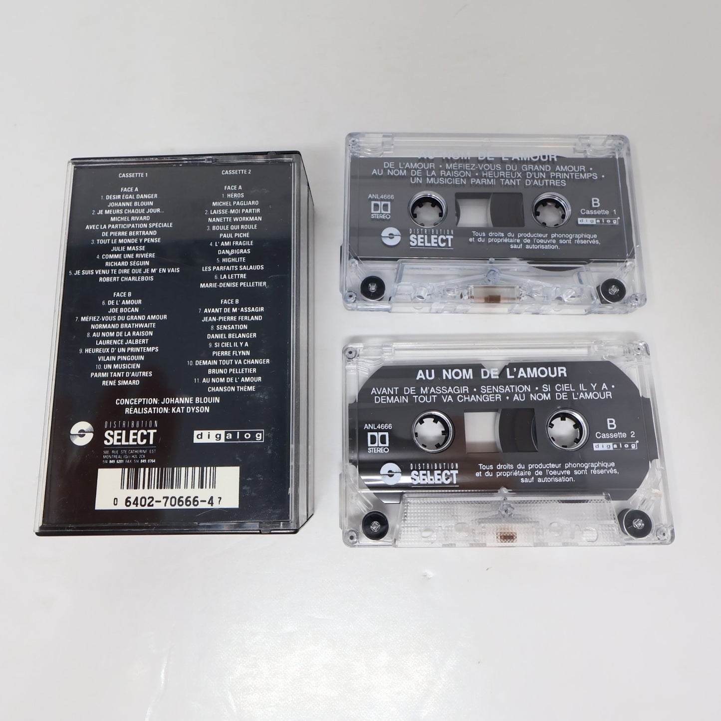 Au Nom De L'amour Cassette Johanne Blouin/Michel Rivard/Julie Masse/Charlebois