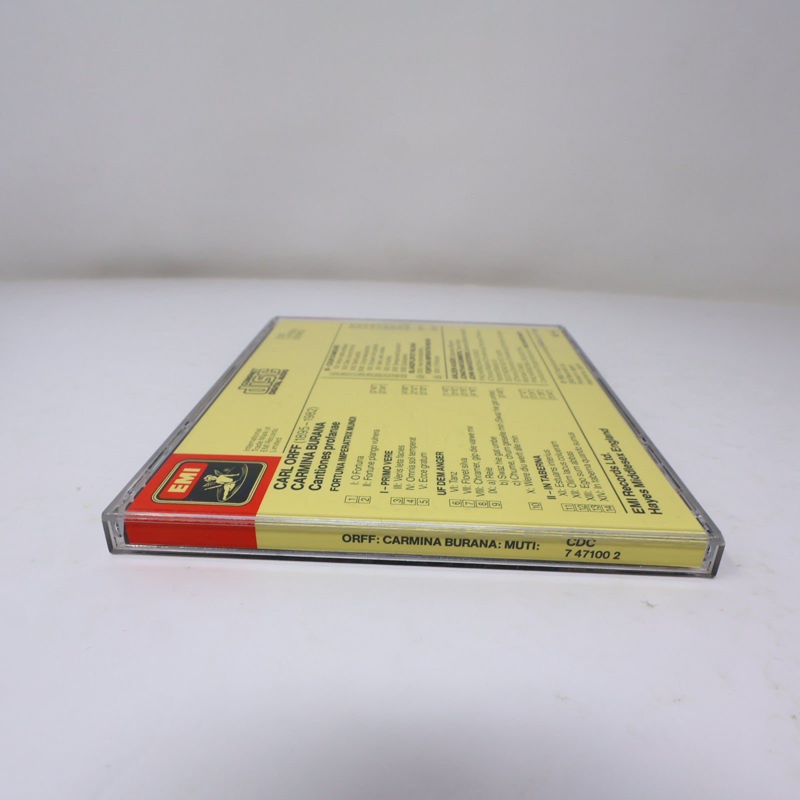Carmina Burana CD Carl Orff/Riccardo Muti/Jonathan Summers Opera Classical 80s