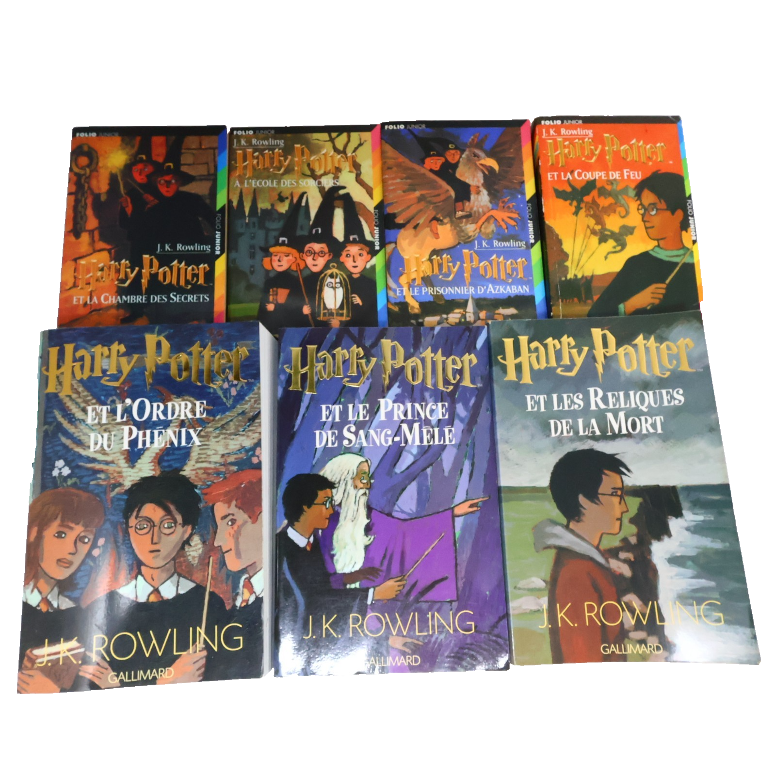 Harry Potter #1-7 Folio Junior Série Complète Lot 7 Livres J.K. Rowling PB 2000s
